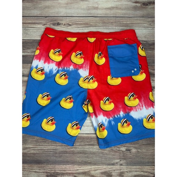 Neff Blue red rubber ducks swim trunks Size XXL - Picture 8 of 8